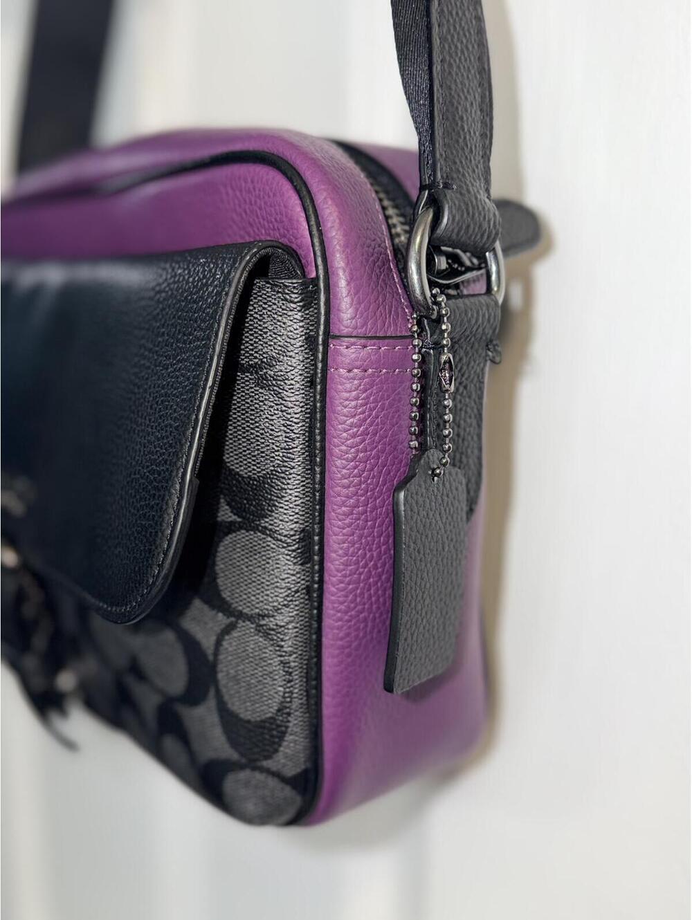 Coach Hudson Crossbody In Colorblock Signature Canvas C5401 - Picture 2 of 9